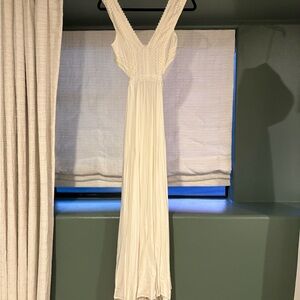 Angel White V-Neck Prom Dress